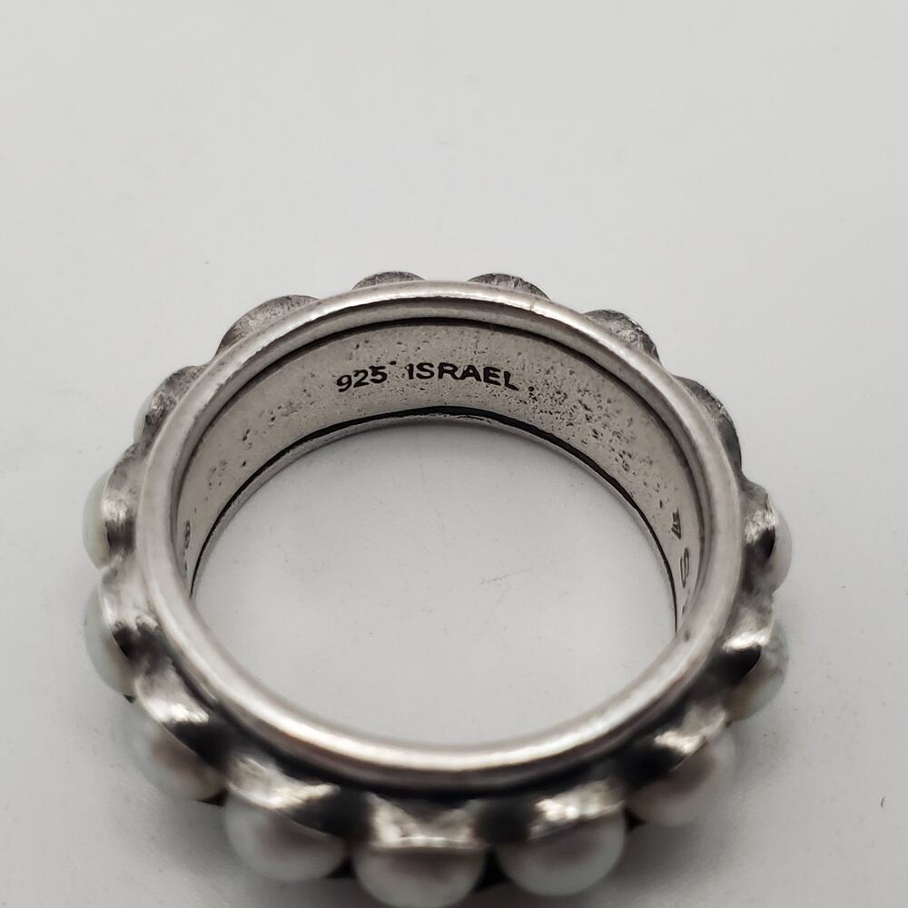 Silpada Designs Sterling Silver Nested Pearls Ring Scalloped Bezel R2209 Size 7 - Picture 8 of 10